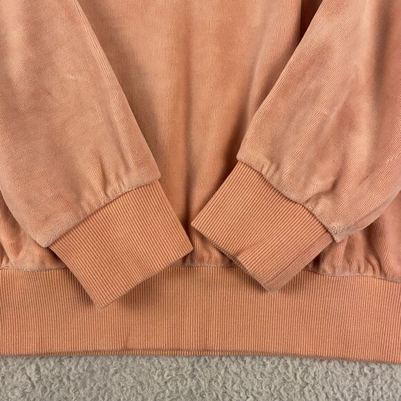 Superdry Velour Graphic Boxy Crew Neck Sweatshirt Woman Peach Size 10 - Picture 6 of 13